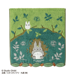 Serviette en coton Totoro Tunnel de Forêt 34x36cm – Mon Voisin Totoro