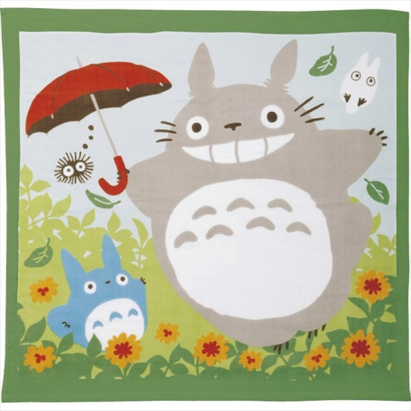 Totoro with Totoro Gauze Cotton Towel 90x90cm – My Neighbor Totoro