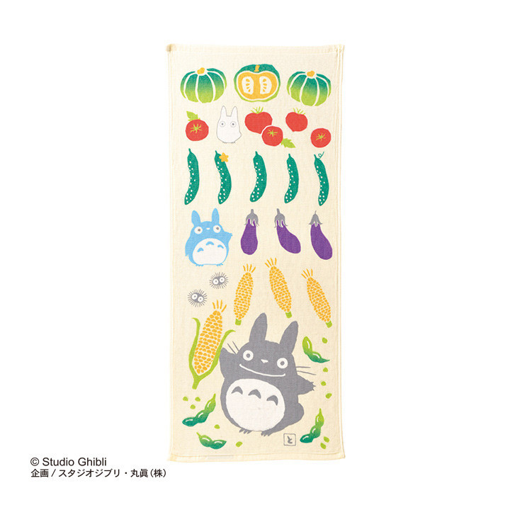 Imabari Cotton Gauze Towel Totoro Summer Vegetables 34x80cm – My Neig