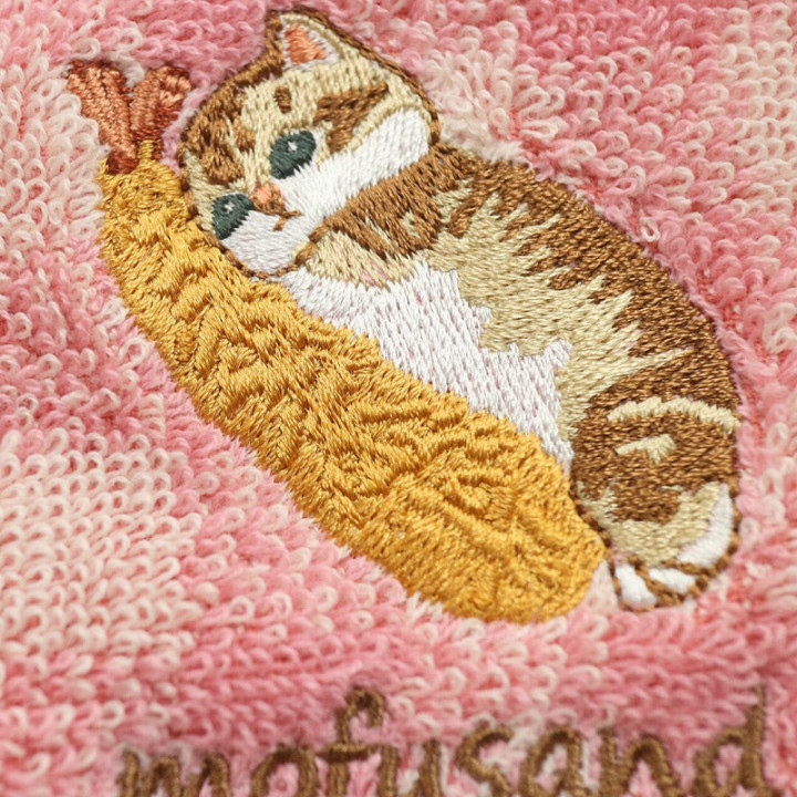 Mini Serviette Chaton-Nyan Empreinte rouge 25x25cm – Mofusand