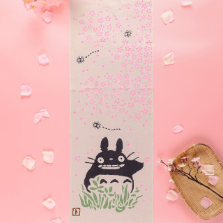 Tenugi Totoro et fleurs de cerisier teinté à la main - Mon Voisin Tot