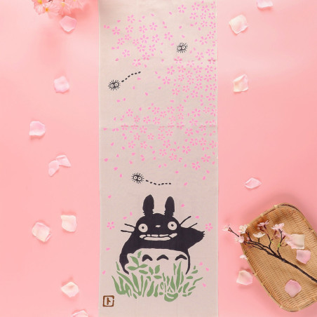 Tenugi Totoro et fleurs de cerisier teinté à la main - Mon Voisin Tot