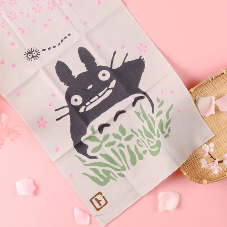 Tenugi Totoro et fleurs de cerisier teinté à la main - Mon Voisin Tot