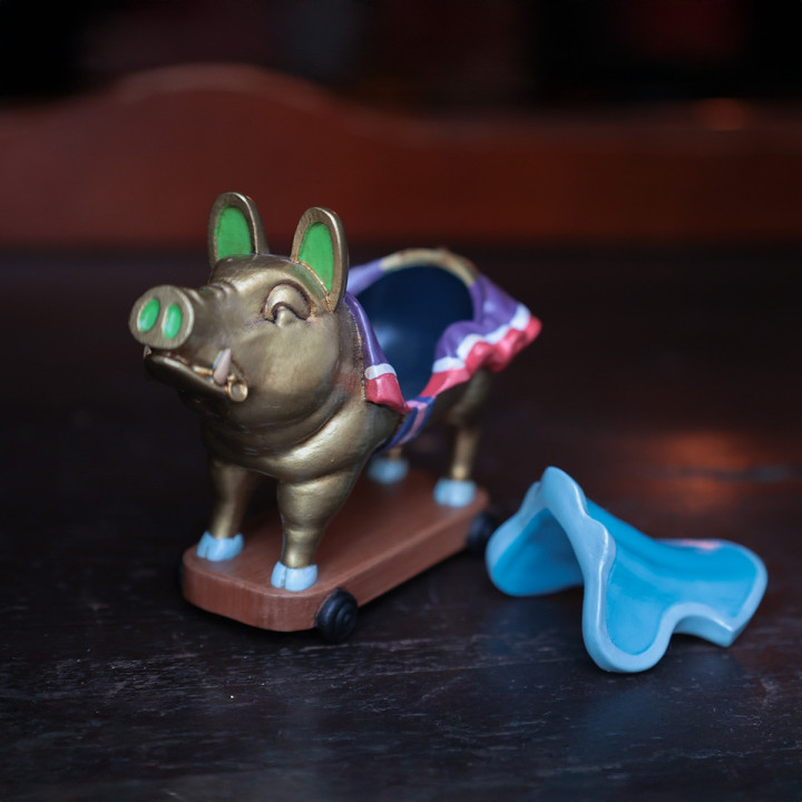 Boîte à accessoires Cochon doré de Chikyuya - Si tu tends l'oreille