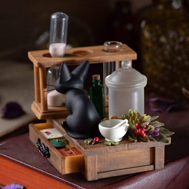 Sablier Diorama Jiji - Kiki la Petite Sorcière