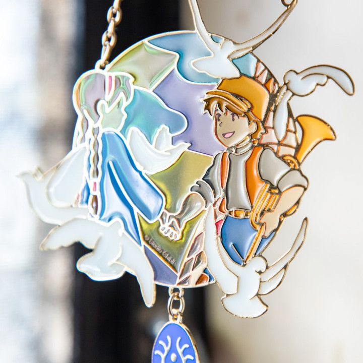 Attrape-soleil vitrail Sheeta & Pazu - Le Château dans le ciel