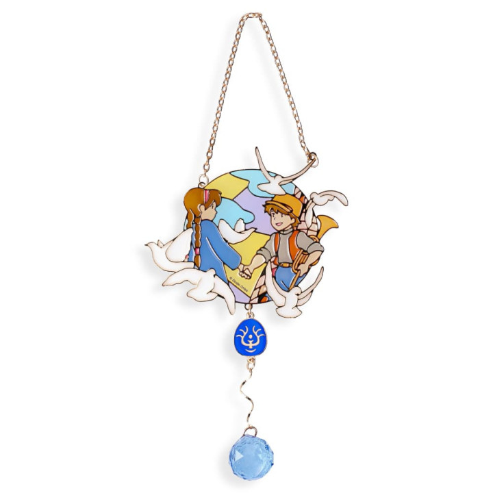 Attrape-soleil vitrail Sheeta & Pazu - Le Château dans le ciel