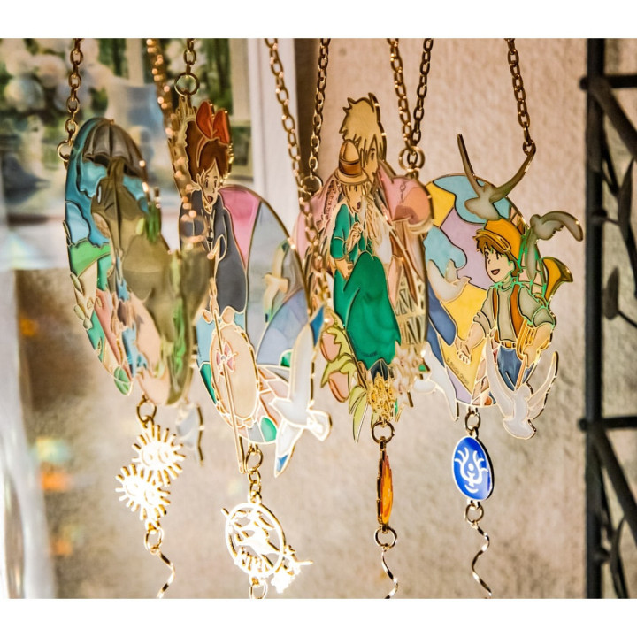 Attrape-soleil vitrail Sheeta & Pazu - Le Château dans le ciel