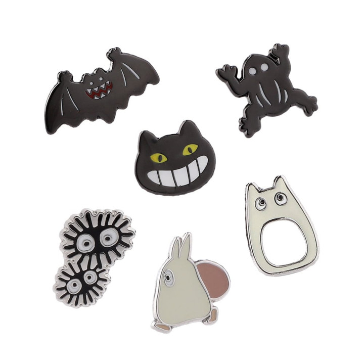 Set of 6 clipped Earrings Totoro opening - My Neighbor Totoro