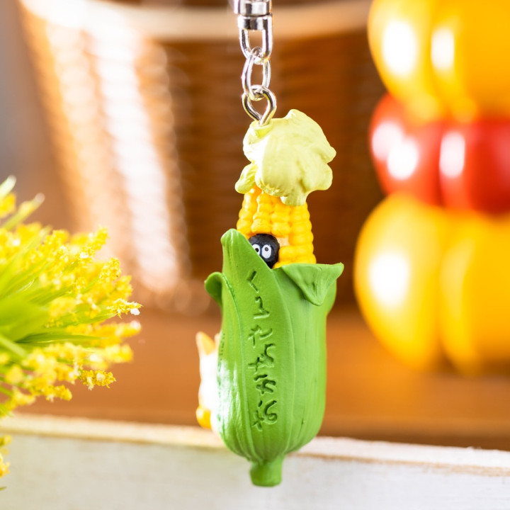 Porte-Clés Noiraude et épi maïs avec Totoro - Mon Voisin Totoro