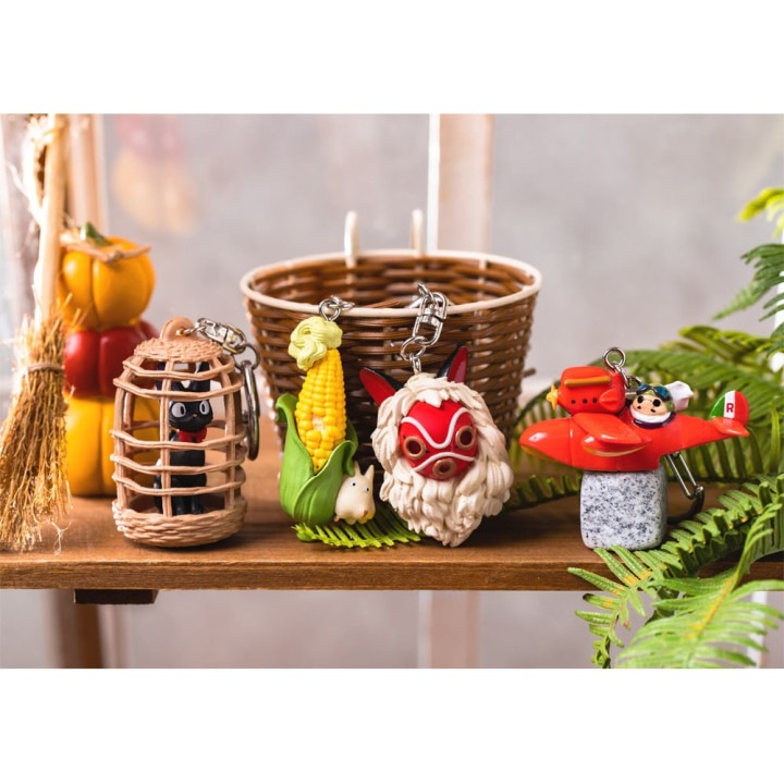 Porte-Clés Masque de San et Kodama - Princesse Mononoké