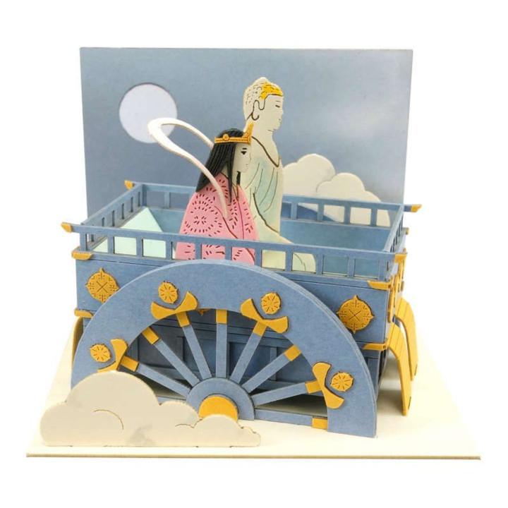 Diorama papier mini L’Accueil de la Lune - Le Conte de la Princesse K
