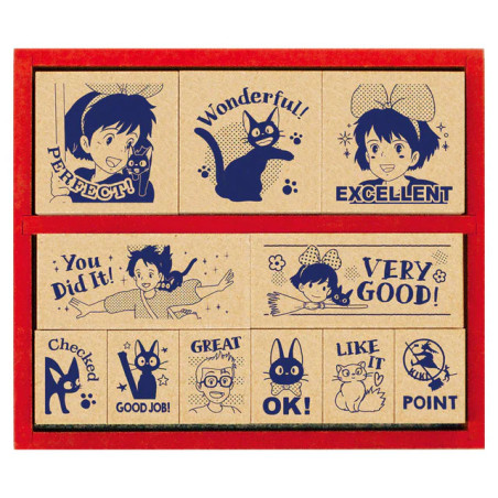 Set de tampons Récompense en bois - Kiki la Petite Sorcière