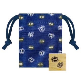 Pochette à cordon avec tampon Noiraude - Mon Voisin Totoro