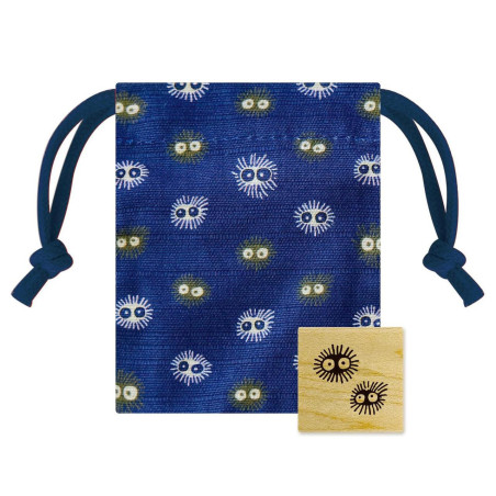 Pochette à cordon avec tampon Noiraude - Mon Voisin Totoro