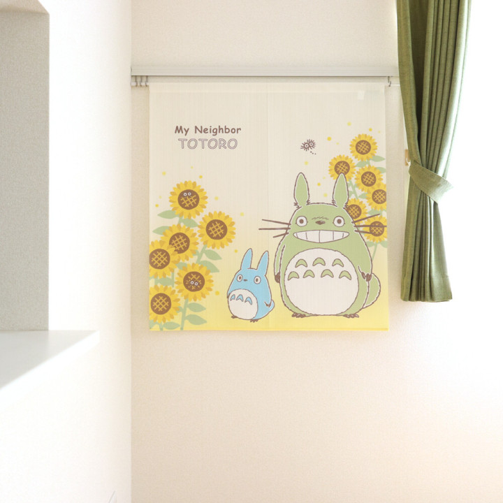 Rideaux Noren Totoro & Tournesol 85x90cm - Mon Voisin Totoro