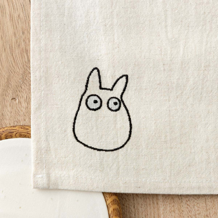 Rideaux Noren ivoire Broderie Noiraude fabriqué au Japon 75x90 cm - M