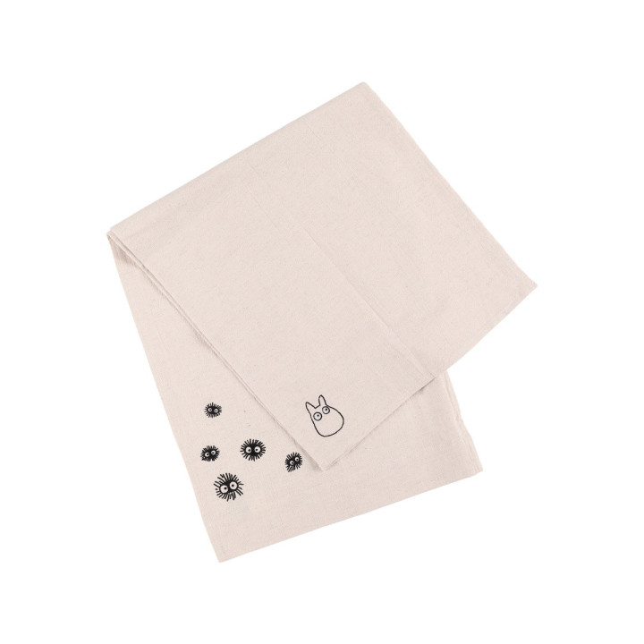 Rideaux Noren ivoire Broderie Noiraude fabriqué au Japon 75x90 cm - M