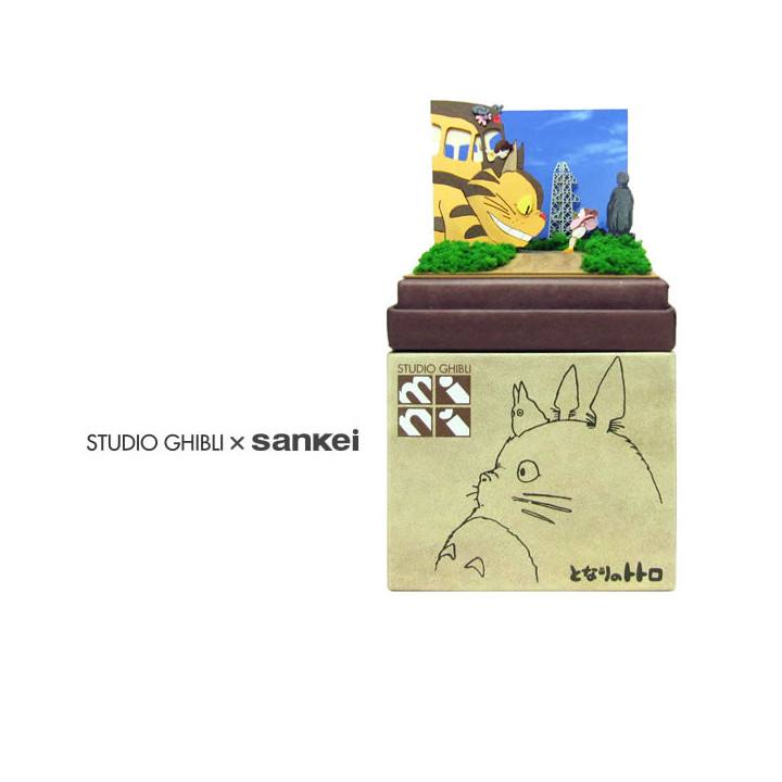 Diorama papier mini Mei & Chatbus - Mon Voisin Totoro