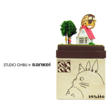 Diorama papier mini Maison Kusakabe et Chatbus - Mon Voisin Totoro