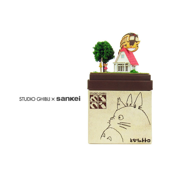 Diorama papier mini Maison Kusakabe et Chatbus - Mon Voisin Totoro