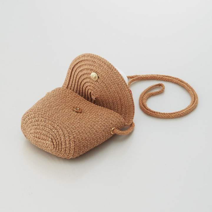 Sac bandoulière en paille - Hello Kitty