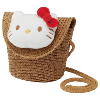 Sac bandoulière en paille - Hello Kitty