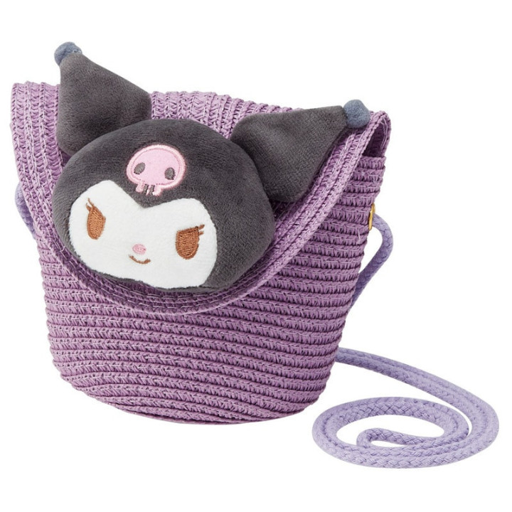 Sac bandoulière en paille - Kuromi