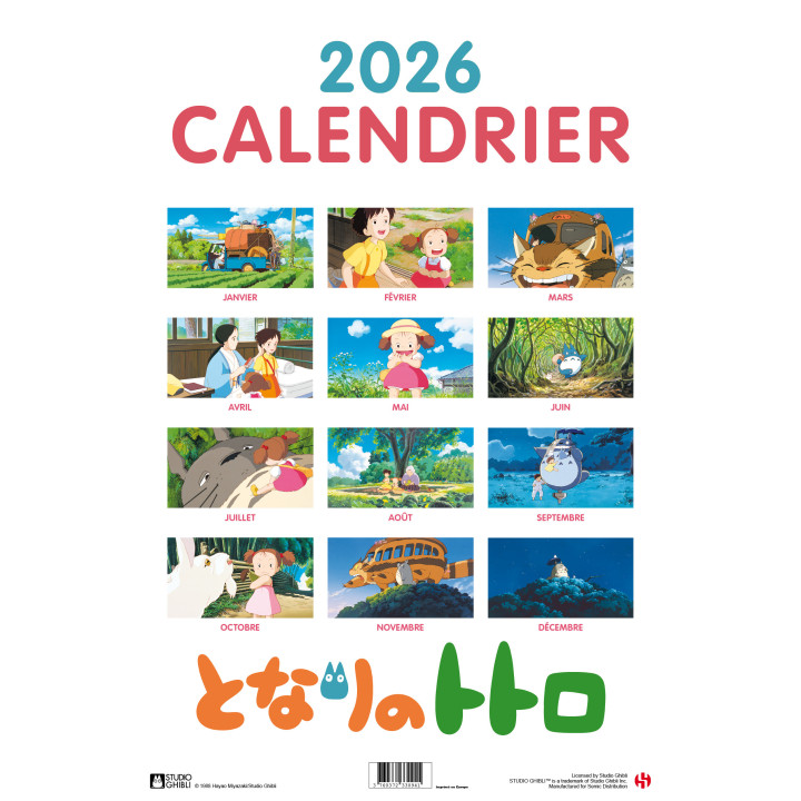 Calendrier Totoro 2026 - FR