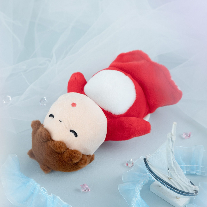 Peluche Nakayoshi Ponyo allongé - Ponyo sur la falaise