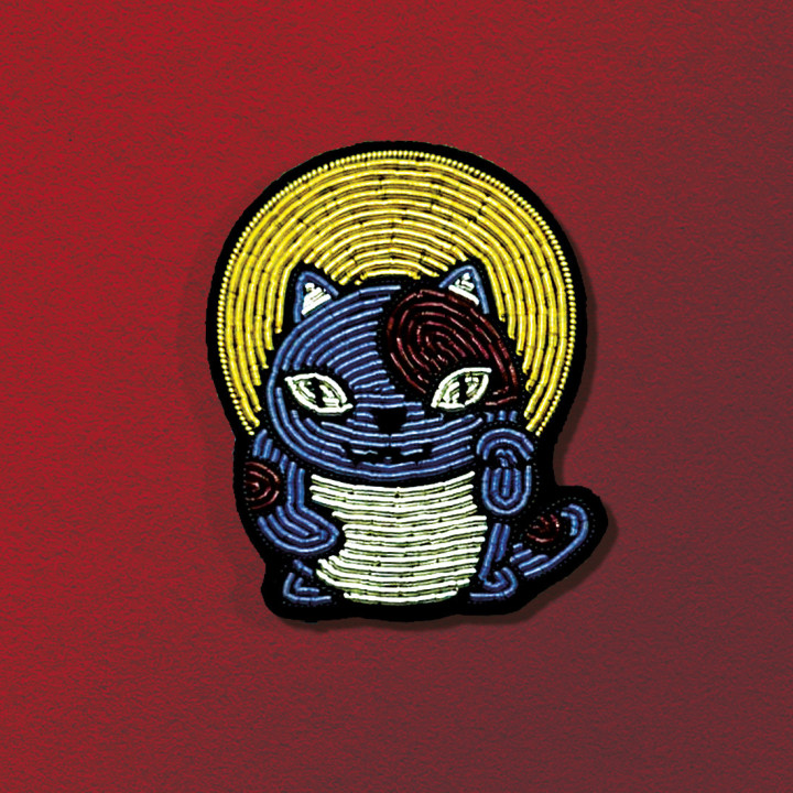 Broche Cannetille Clan des Chats - Pompoko