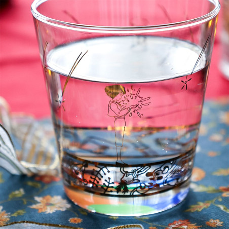 Verre gravé Howl et Sophie - Le Château ambulant