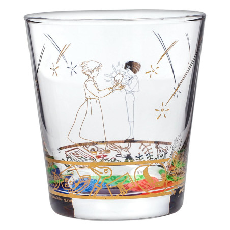 Verre gravé Howl et Sophie - Le Château ambulant