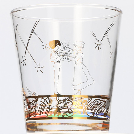 Verre gravé Howl et Sophie - Le Château ambulant