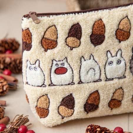 Pochette brodée Totoro Noisettes - Mon Voisin Totoro