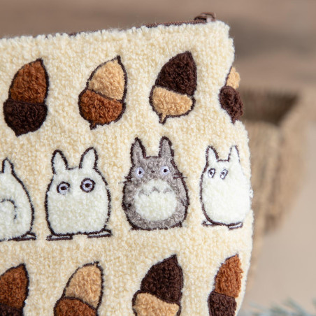 Pochette brodée Totoro Noisettes - Mon Voisin Totoro