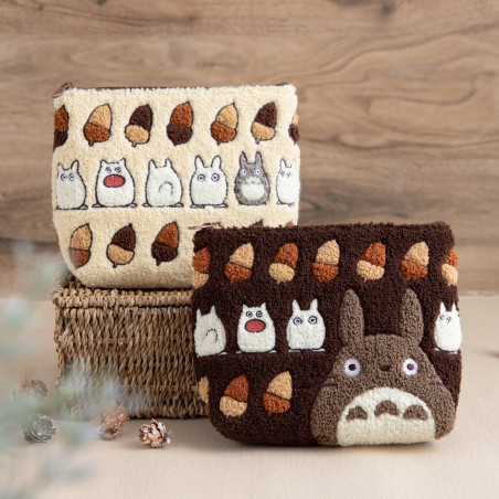 Pochette brodée Totoro Noisettes - Mon Voisin Totoro