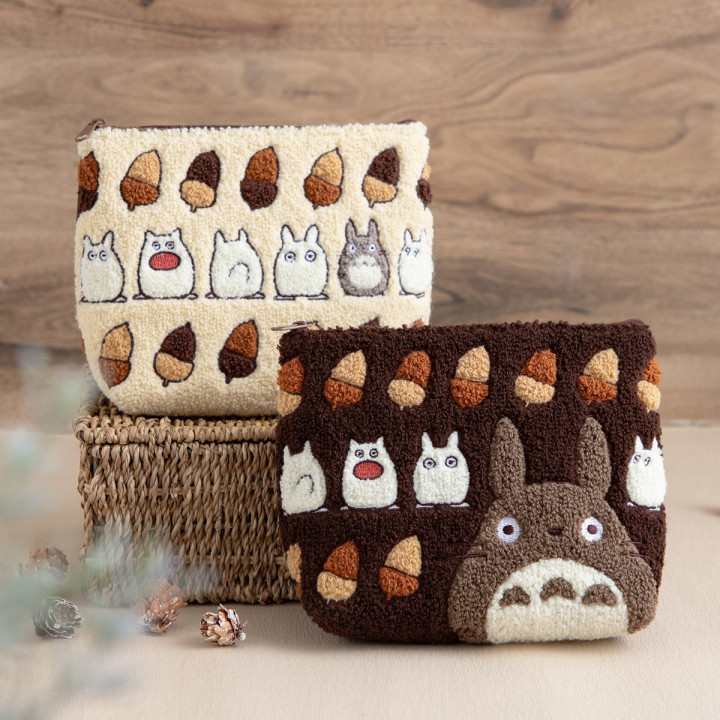 Pochette brodée Totoro Noisettes - Mon Voisin Totoro