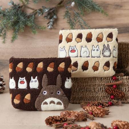 Pochette brodée Totoro Noisettes - Mon Voisin Totoro