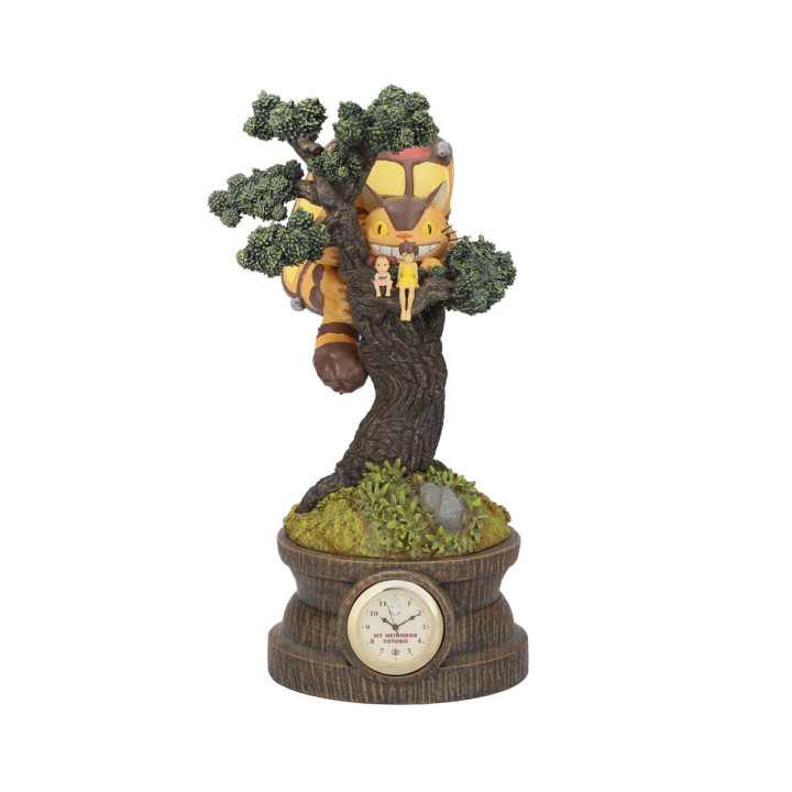Diorama table clock Mei, Satsuki & Chatbus in the pine tree - My Neig