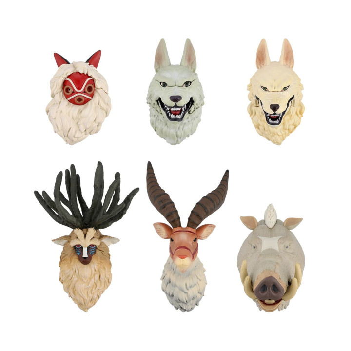 Assortiment 6 magnets Personnage 3D mystère - Princesse Mononoké