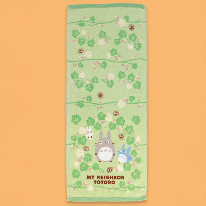 Serviette Natsu Totoro Feuille verte 34x80 cm - Mon Voisin Totoro