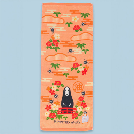 Serviette Natsu No Face & Fleurs 34x80 cm - Le Voyage de Chihiro