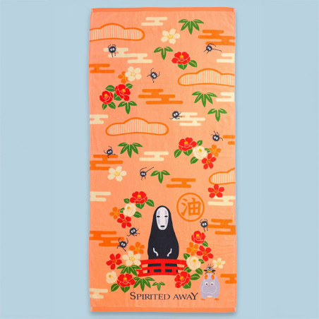 Serviette de bain Natsu No Face & Fleurs 70x140 cm - Le Voyage de Chihiro