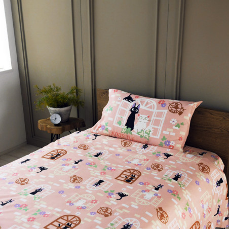 Ensemble literie Natsu Douce rose  - Kiki la petite sorcière