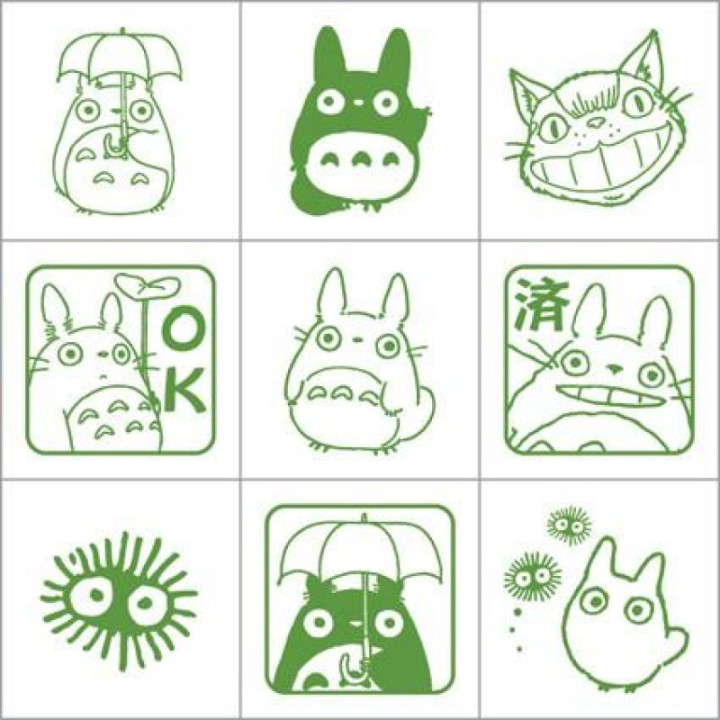 Set de tampons Icônes Totoro Vert - Mon Voisin Totoro