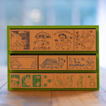 Premium Congratulation Wooden stamp Set in Japanese - My Neighbor Tot