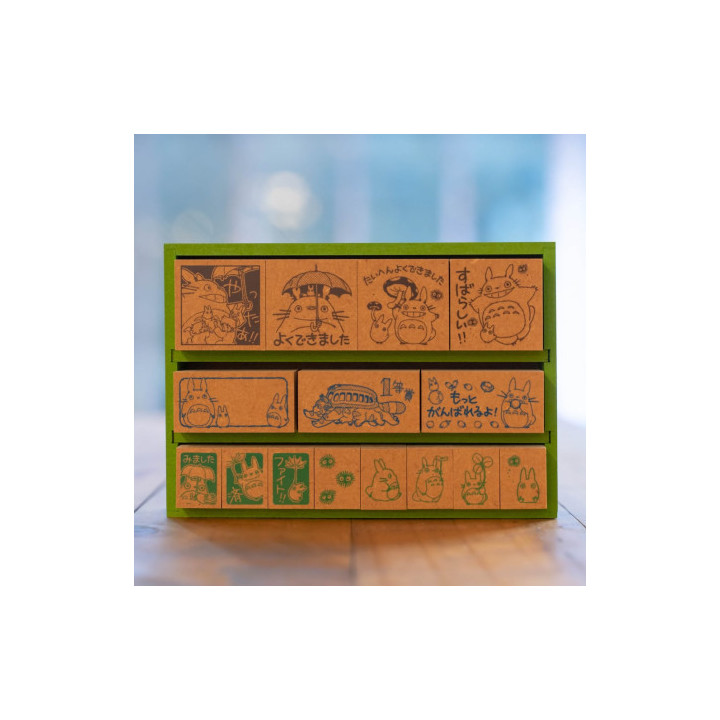 Premium Congratulation Wooden stamp Set in Japanese - My Neighbor Tot
