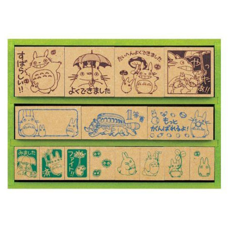 Premium Congratulation Wooden stamp Set in Japanese - My Neighbor Tot