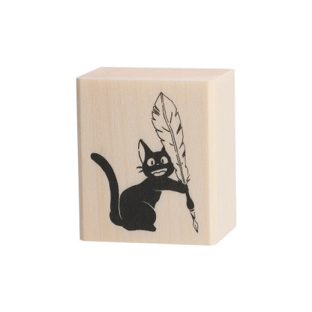 Tampon en bois Jiji & stylo plume - Kiki la petite sorcière